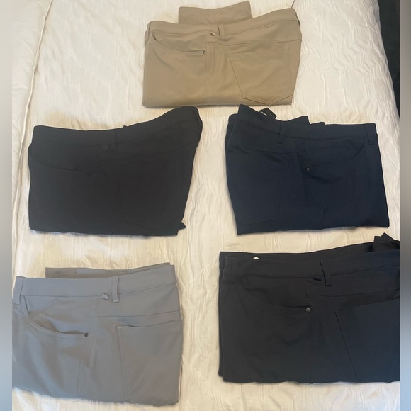 MENS LULULEMON ABC PANTS Bundle (all size 38 waist , 32 inseam) - Picture 1 of 7